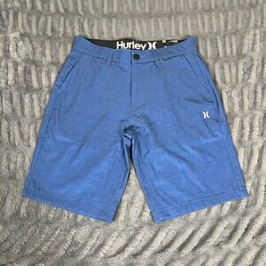 Hurley Mens 28 Blue Hybrid Walkshorts 4-Way Stretch Water Repellent New